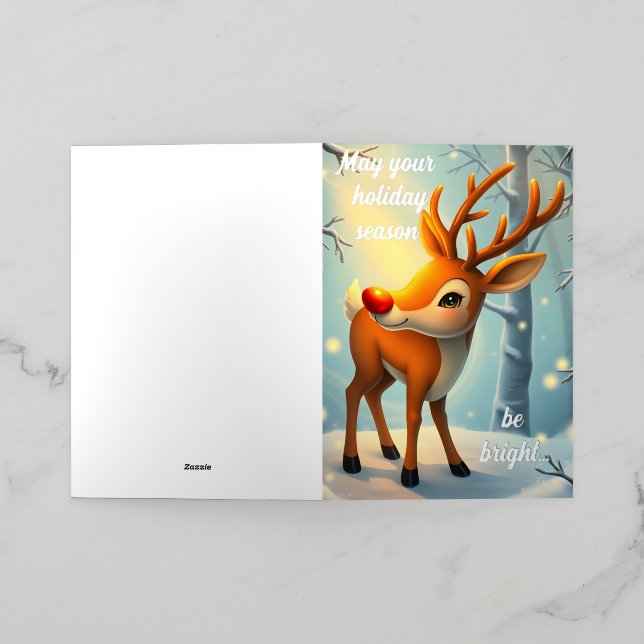 Carte De Vacances En Aluminium Reindeer ai (Mise à l'extérieur)