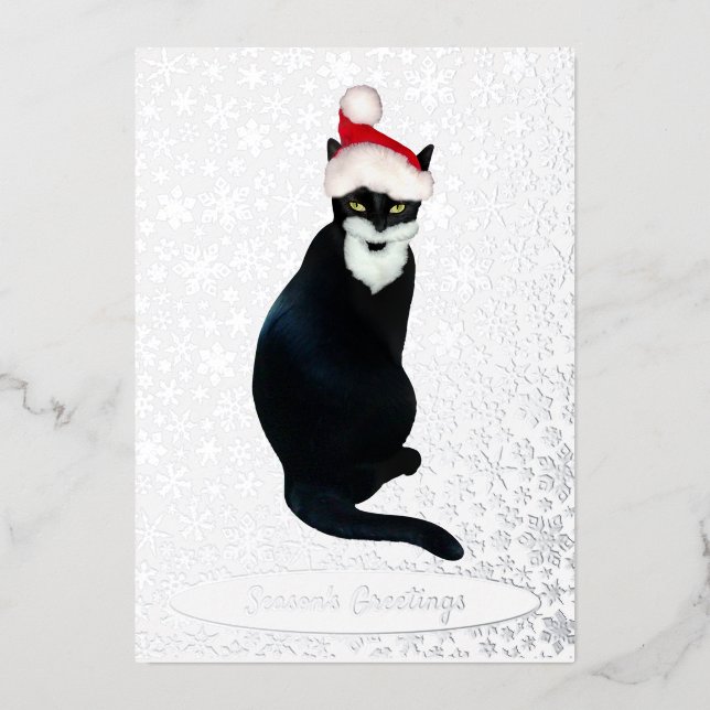 Carte de vacances en aluminium Sainte Chat (Recto)