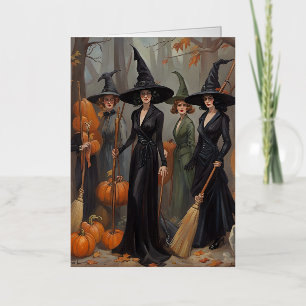 Carte De Vacances En Aluminium Salutations d'Halloween de votre Coven de sorcière