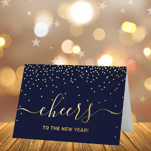 Carte De Vacances En Aluminium Salutations Pour Le Nouvel An ! Photo Typographie 