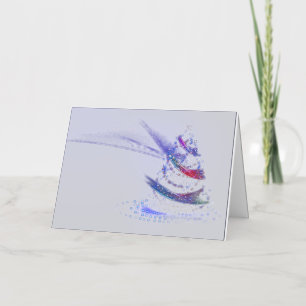 Carte De Vacances En Aluminium Sapin de Noël SlipperyJoe numérique rouge transluc