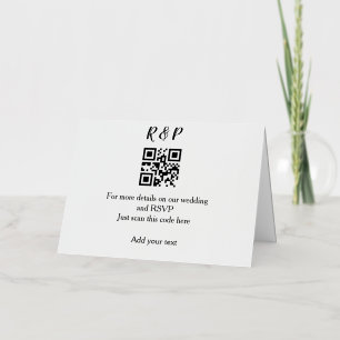Carte De Vacances En Aluminium site web de mariage rsvp q r code ajouter nom text