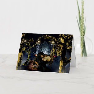 Carte De Vacances En Aluminium SlipperyJoe's éffrayant Halloween bois effrayants