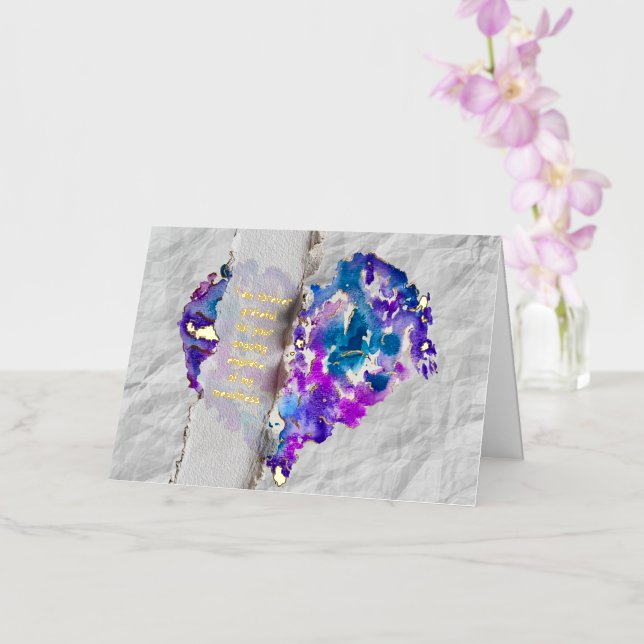 Carte De Vacances En Aluminium Thank You for Embracing Messiness Foil Love Card (Orchidée)