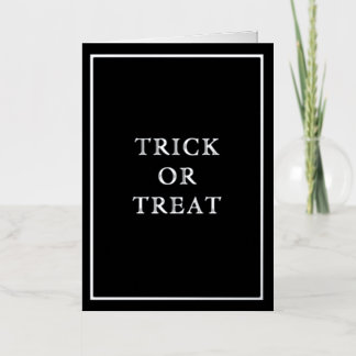 Carte De Vacances En Aluminium Trick or Treat Macaron Français Noir