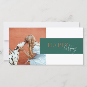 Carte de vacances en cuivre Turquoise