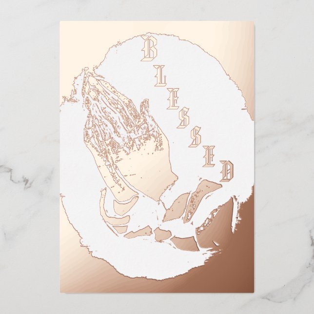 Carte de vacances en feuille métallisée 13 x 18 cm (Recto)