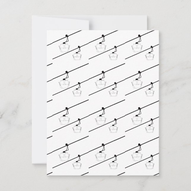 Carte de vacances en gondolas noir. (Devant)