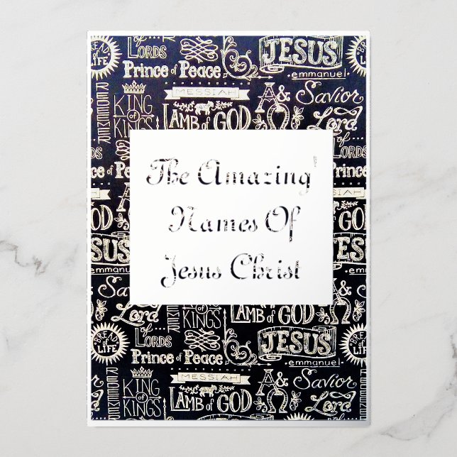 Carte de vacances en papier d'aluminium (Recto)