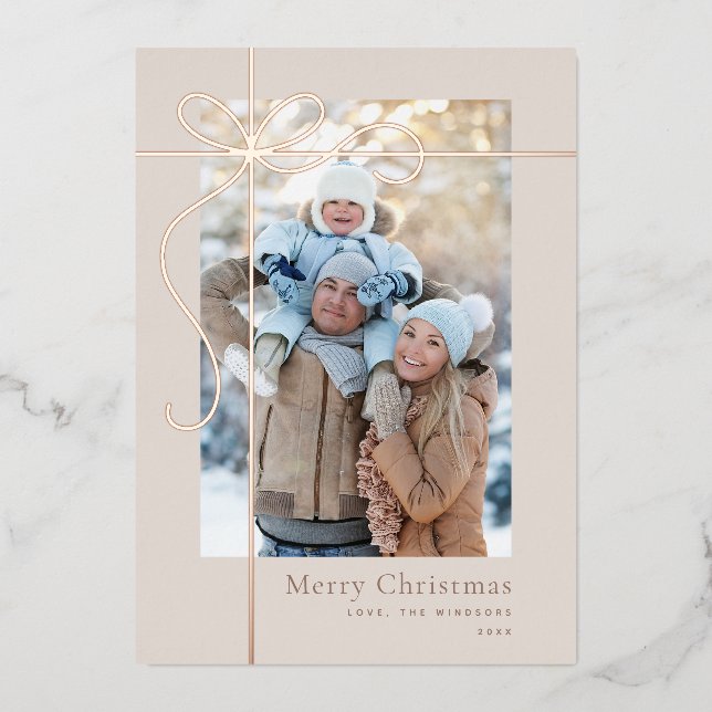 Carte de vacances en papier d'aluminium (Recto)