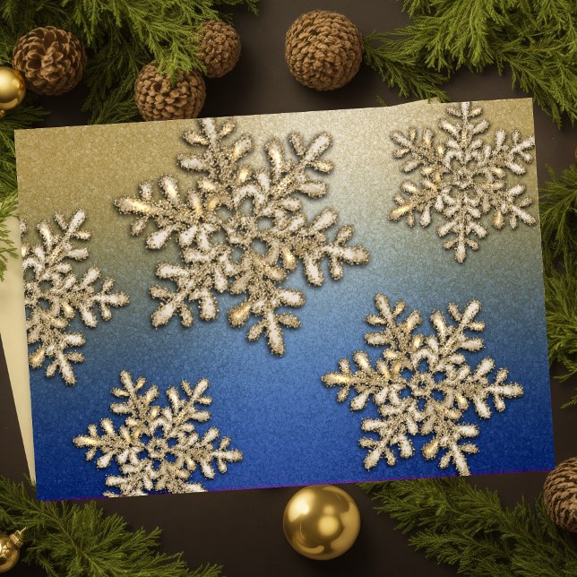 Carte de vacances en scintillement flocon de neige (Créateur téléchargé)