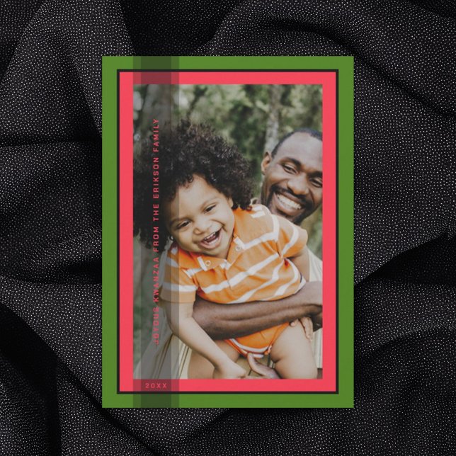 Carte de vacances encadrée verte (Créateur téléchargé)