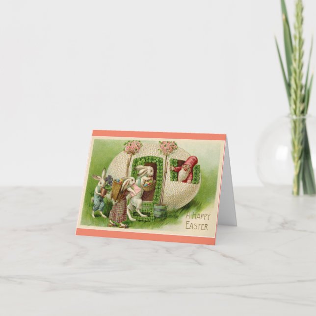 Carte de vacances enfant Gnome dans l'oeuf (Devant)