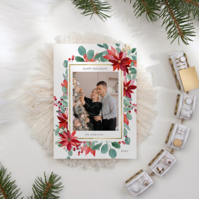 Carte de vacances Eucalyptus Poinsettia (Créateur téléchargé)