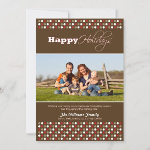 Carte de vacances famille À petits pois Crimson/Ch