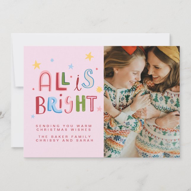 Carte de vacances fantaisiste Tout est brillant (Devant)