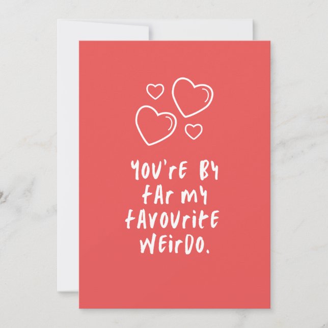 Carte de vacances favorite pour excentrique (Devant)