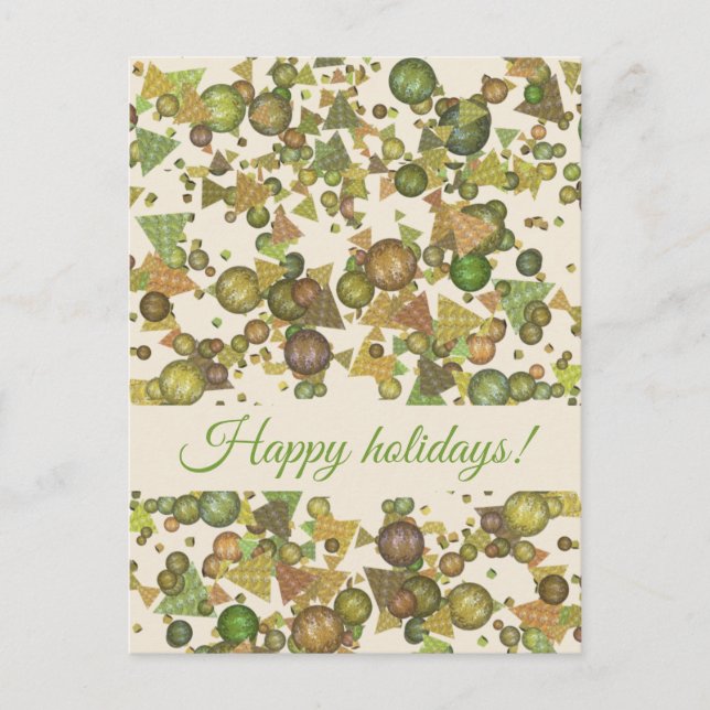 Carte de vacances festive à motifs géométriques (Devant)