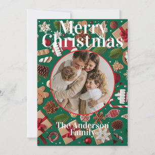 Carte de vacances festive de Noël