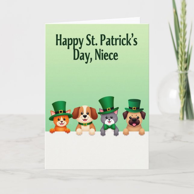 Carte de vacances festive pour animaux (Devant)