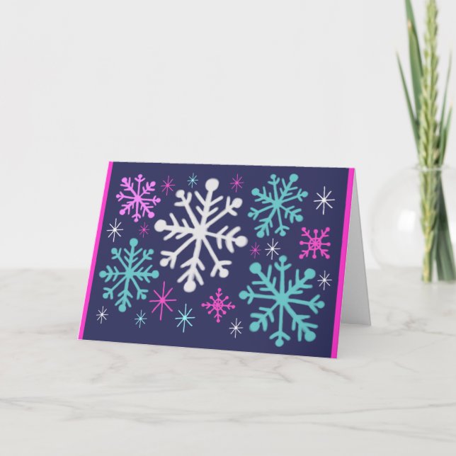 Carte de vacances flocon de neige (Devant)