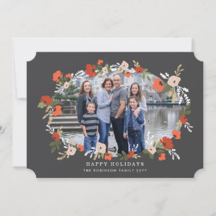 Carte de vacances florale d'Evelyn