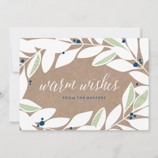 Carte de vacances florales Bay Leaf Sprigs