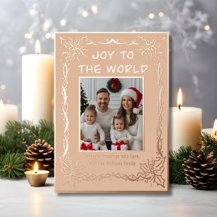 Carte de vacances Foil 2 photo Pièce de Noël perso