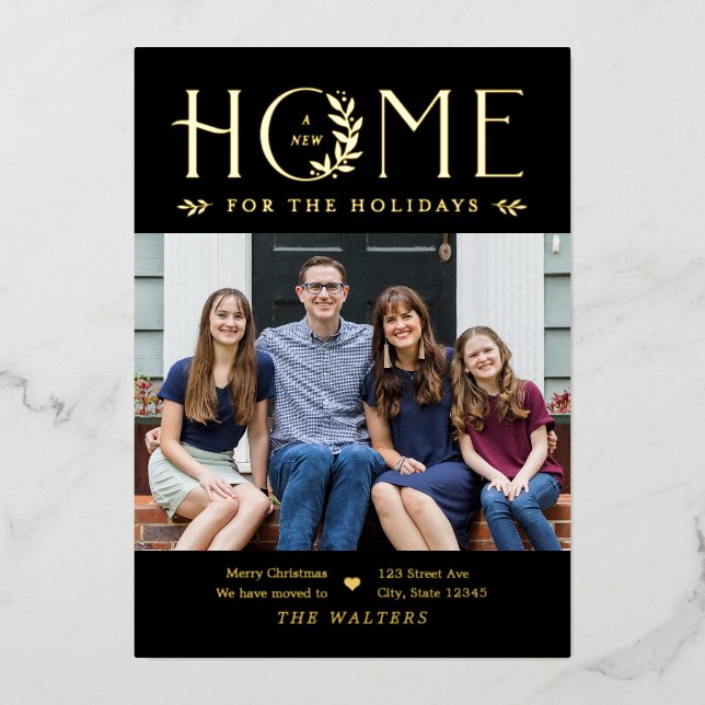 Carte de vacances Foil de la maison de vacances Mo (Recto)