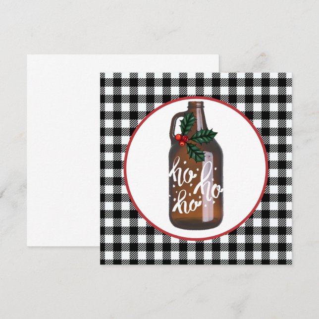 Carte de vacances Fun Growler & carreaux de Buffal (Devant / Derrière)