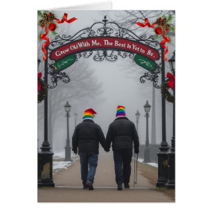 Carte de vacances gay amitié/romance pour personne