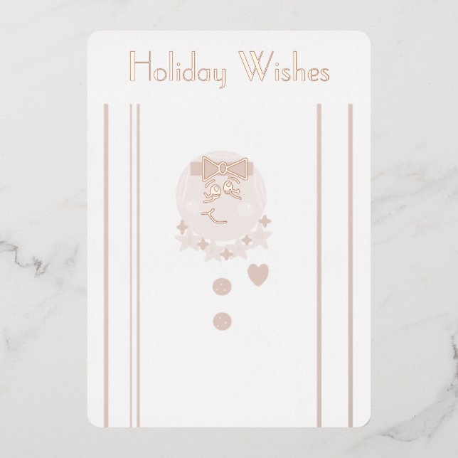 Carte de vacances "Gingerbread Girl" Flat Foil (Recto)