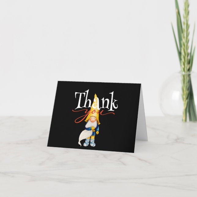 Carte de vacances Gnome Merci adorable (Devant)