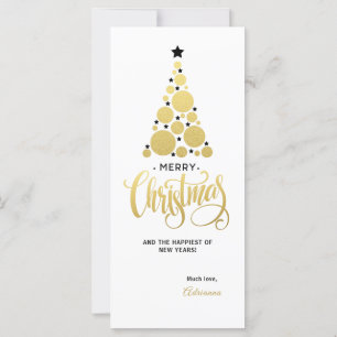 Carte de vacances Gold Christmas