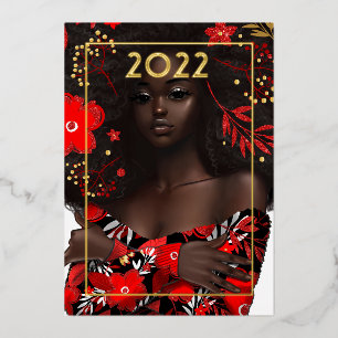 Carte de vacances Gold Christmas