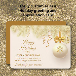 Carte de vacances Gold Ribbon Corporate Merci