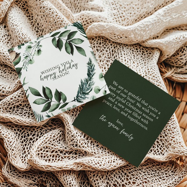 Carte de vacances Green Christmas Green Green et P (Créateur téléchargé)