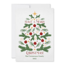 Carte de vacances Green Christmas Tree