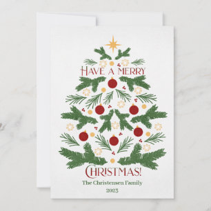 Carte de vacances Green Christmas Tree