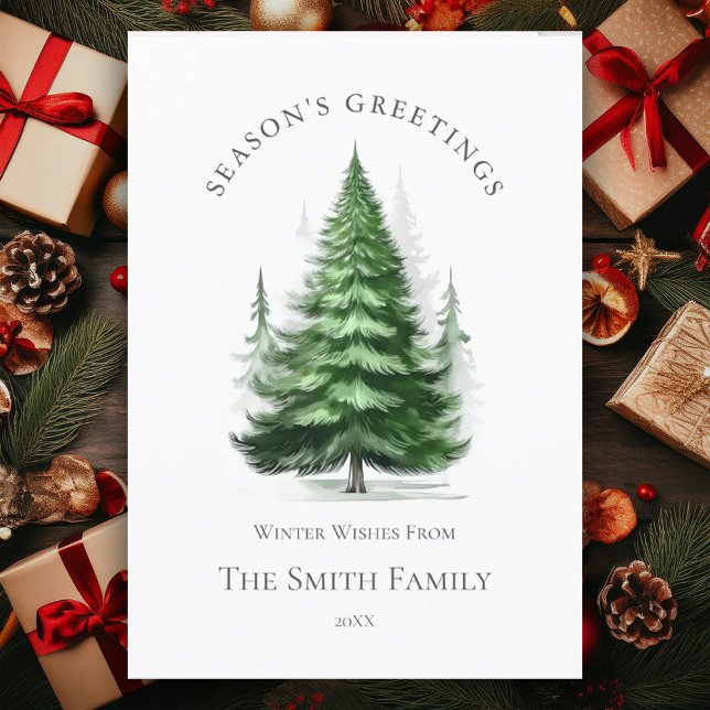 Carte de vacances Green Christmas Tree (Créateur téléchargé)