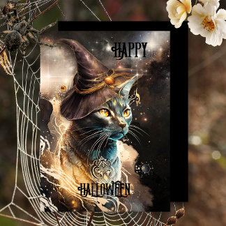 Carte de vacances Halloween Chat Artistique