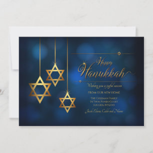 Carte de vacances Hanoukka Star of David Moving