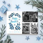 Carte de vacances Happy Hanoukka CUSTOM 3 PHOTOS G<br><div class="desc">J'espère que vous aimez ce design de vacances. Ajoutez vos propres photos et texte au recto en cliquant sur "Personnaliser ce modèle". Assurez-vous d'organiser vos photos sous le "groupe" qui crée la bordure blanche. Tout est réglable. Ajoutez également du texte à l'arrière et modifiez les couleurs arrière - plans. Consultez...</div>