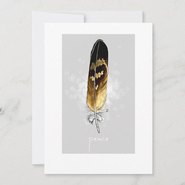 Carte de vacances Hawk Feather Flat (Devant)