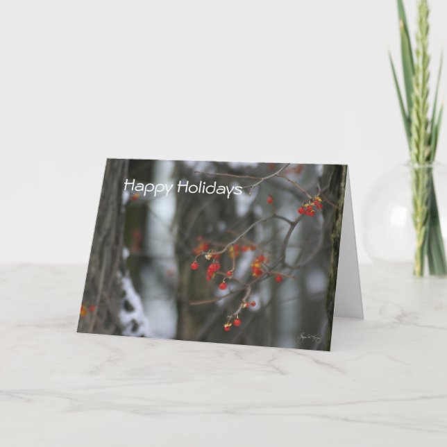 Carte de vacances hiver Bitsweet (Devant)