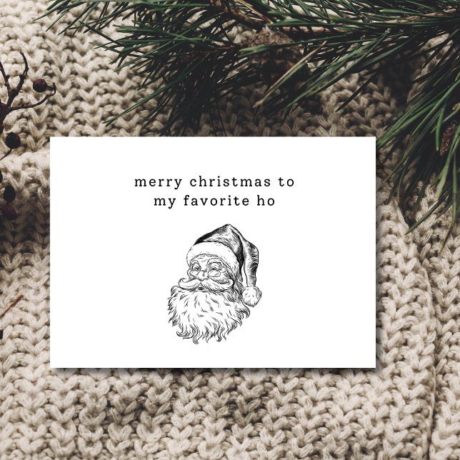 Carte de vacances Ho Funny préférée de père Noël (Créateur téléchargé)