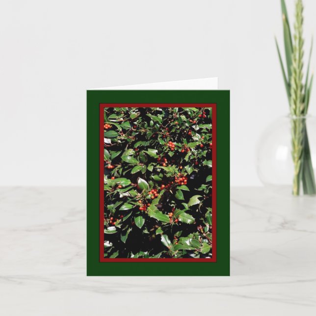 Carte de vacances 'Holly & Berries' - Intérieur Vi (Devant)