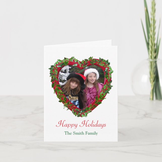 Carte de vacances Holly Heart (Devant)