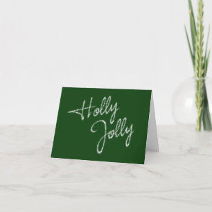 Carte de vacances Holly Jolly Green
