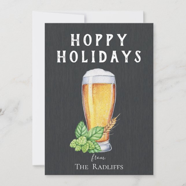 Carte de vacances Hoppy Holidays sur ardoise (Devant)